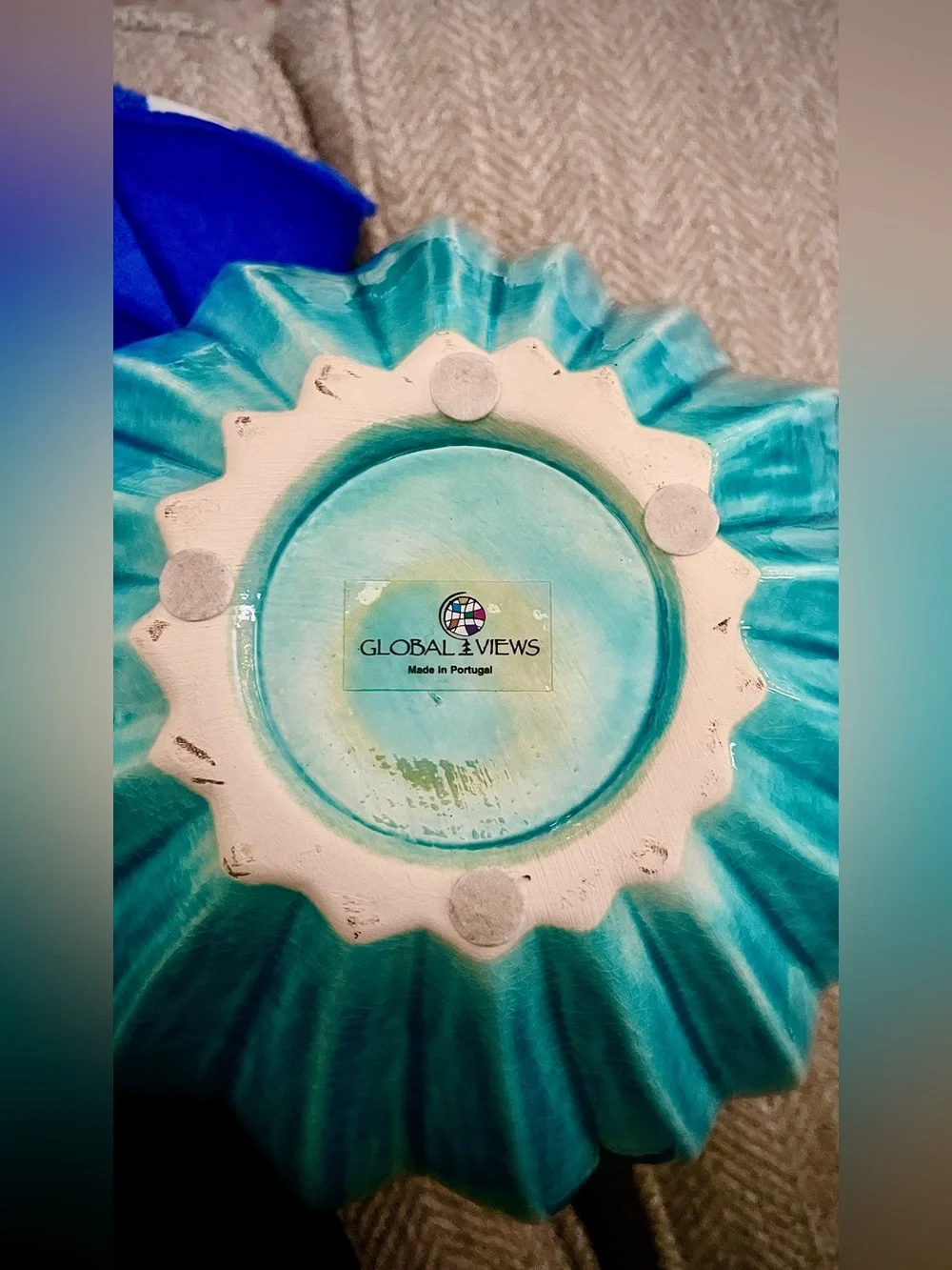 ♥️ Turquoise Ceramic Decorative vase, smaller size